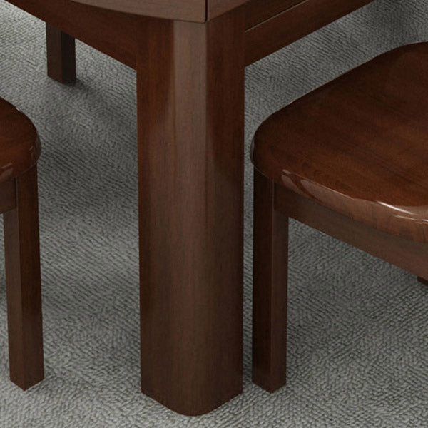 Dining Room Dinner Table 4 Legs Rubberwood Round Dining Table Clearhalo 'Dining Tables & Seating' 'Dining Tables' 'dining_table' 'furn' 'furn_dining_table' 'Furniture' 'Kitchen & Dining Furniture' 7233461