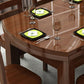 Dining Room Dinner Table 4 Legs Rubberwood Round Dining Table Clearhalo 'Dining Tables & Seating' 'Dining Tables' 'dining_table' 'furn' 'furn_dining_table' 'Furniture' 'Kitchen & Dining Furniture' 7233462