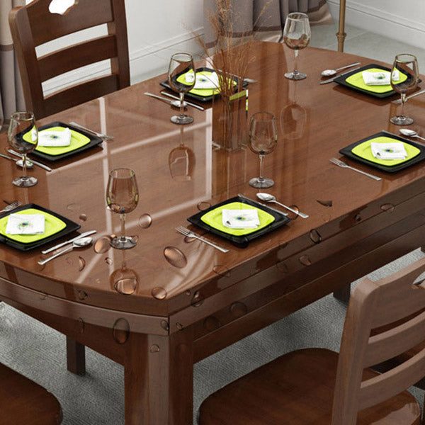 Dining Room Dinner Table 4 Legs Rubberwood Round Dining Table Clearhalo 'Dining Tables & Seating' 'Dining Tables' 'dining_table' 'furn' 'furn_dining_table' 'Furniture' 'Kitchen & Dining Furniture' 7233463