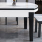 Kitchen Dinner Table Dining Room Stone Drop-Leaf Dining Table Clearhalo 'Dining Tables & Seating' 'Dining Tables' 'dining_table' 'furn' 'furn_dining_table' 'Furniture' 'Kitchen & Dining Furniture' 7233504