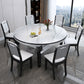 Kitchen Dinner Table Dining Room Stone Drop-Leaf Dining Table Clearhalo 'Dining Tables & Seating' 'Dining Tables' 'dining_table' 'furn' 'furn_dining_table' 'Furniture' 'Kitchen & Dining Furniture' 7233509