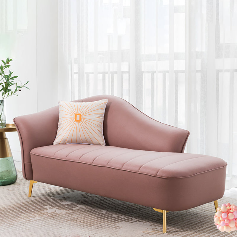 Contemporary Flared Arms Accent Chair One Armed Faux Leather Chaise Clearhalo 'Chairs & Seating' 'Chaise Lounge' 'chaise_lounge' 'furn' 'furn_chaise_lounge' 'Furniture' 'Living Room Furniture' 7235077