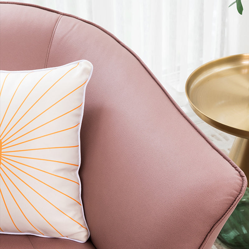 Contemporary Flared Arms Accent Chair One Armed Faux Leather Chaise Clearhalo 'Chairs & Seating' 'Chaise Lounge' 'chaise_lounge' 'furn' 'furn_chaise_lounge' 'Furniture' 'Living Room Furniture' 7235084