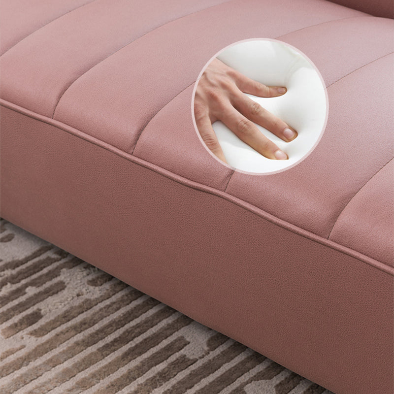 Contemporary Flared Arms Accent Chair One Armed Faux Leather Chaise Clearhalo 'Chairs & Seating' 'Chaise Lounge' 'chaise_lounge' 'furn' 'furn_chaise_lounge' 'Furniture' 'Living Room Furniture' 7235085
