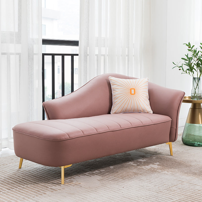 Contemporary Flared Arms Accent Chair One Armed Faux Leather Chaise Clearhalo 'Chairs & Seating' 'Chaise Lounge' 'chaise_lounge' 'furn' 'furn_chaise_lounge' 'Furniture' 'Living Room Furniture' 7235086