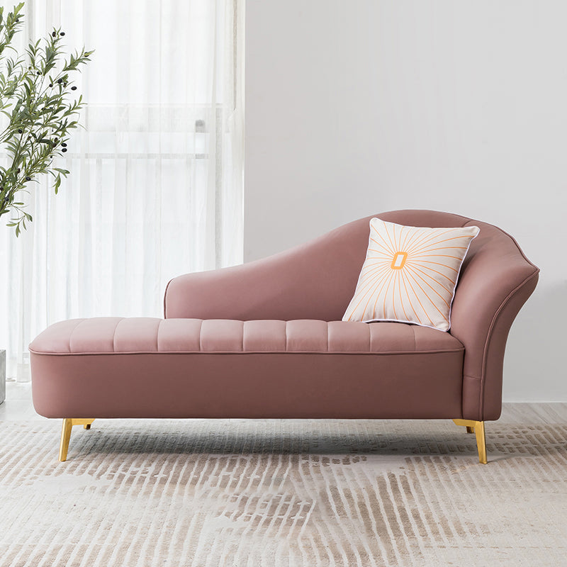 Contemporary Flared Arms Accent Chair One Armed Faux Leather Chaise Right-Arm Chaise Clearhalo 'Chairs & Seating' 'Chaise Lounge' 'chaise_lounge' 'furn' 'furn_chaise_lounge' 'Furniture' 'Living Room Furniture' 7235087