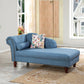 Living Room Velvet Rolled Arms Chaise Modern Chaise Lounge with Upholster Blue Left-Arm Chaise Clearhalo 'Chairs & Seating' 'Chaise Lounge' 'chaise_lounge' 'furn' 'furn_chaise_lounge' 'Furniture' 'Living Room Furniture' 7235095