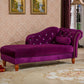 Living Room Velvet Rolled Arms Chaise Modern Chaise Lounge with Upholster Violet Right-Arm Chaise Clearhalo 'Chairs & Seating' 'Chaise Lounge' 'chaise_lounge' 'furn' 'furn_chaise_lounge' 'Furniture' 'Living Room Furniture' 7235096