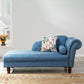 Living Room Velvet Rolled Arms Chaise Modern Chaise Lounge with Upholster Blue Right-Arm Chaise Clearhalo 'Chairs & Seating' 'Chaise Lounge' 'chaise_lounge' 'furn' 'furn_chaise_lounge' 'Furniture' 'Living Room Furniture' 7235100