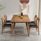 Brown Solid Wood Contemporary Dining Table Set 1/4/5/7 Pcs Dinette Set for Home 5 Pieces: Table, 4 Chairs Clearhalo 'Dining Room Sets' 'Dining Tables & Seating' 'dining_room_set' 'furn' 'furn_dining_room_set' 'Furniture' 'Kitchen & Dining Furniture' 7235687