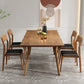 Brown Solid Wood Contemporary Dining Table Set 1/4/5/7 Pcs Dinette Set for Home Clearhalo 'Dining Room Sets' 'Dining Tables & Seating' 'dining_room_set' 'furn' 'furn_dining_room_set' 'Furniture' 'Kitchen & Dining Furniture' 7235701