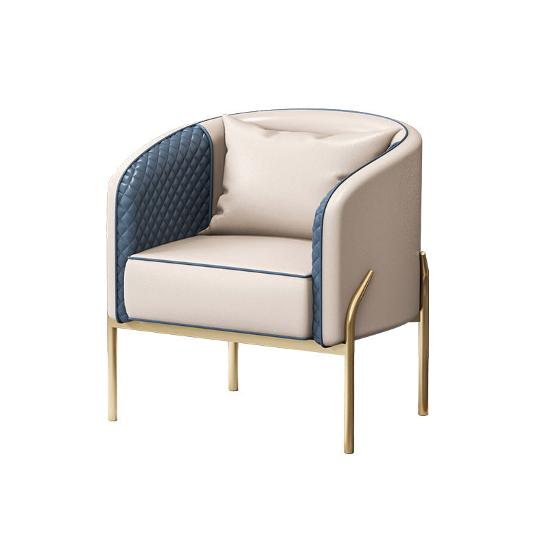 Glam Style Dinette Set 1/2/4/5 Pcs Round Stone Dinette Table with Dining Chair 1 Blue-White Chair Clearhalo 'Dining Room Sets' 'Dining Tables & Seating' 'dining_room_set' 'furn' 'furn_dining_room_set' 'Furniture' 'Kitchen & Dining Furniture' 7235754