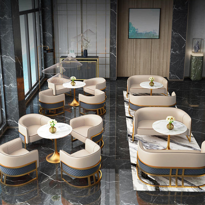 Juego de comedor de estilo glamoroso 1/4/5 PCS CONINETA DE PIEDRA REDEDIA CON SILLO SOLIDO