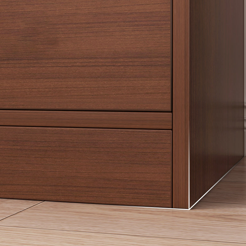 Eigentijdse houten frame garderobe vrijstaanbare garderobe met 2 zachte close deuren