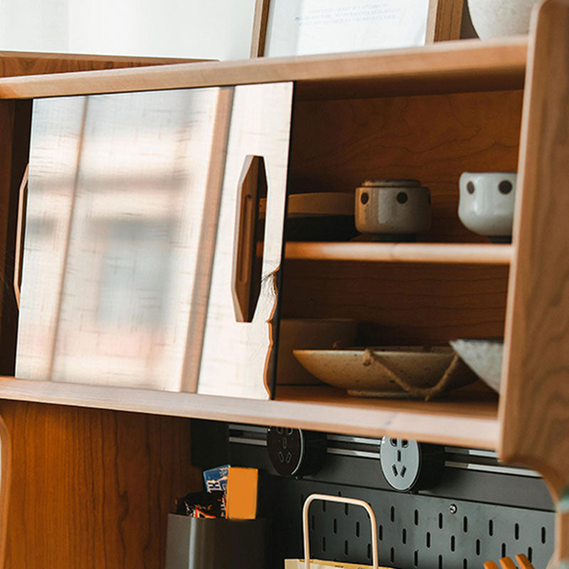 Modernism Wood Server Tabla 3 Cajones abiertos aparador de almacenamiento para comedor