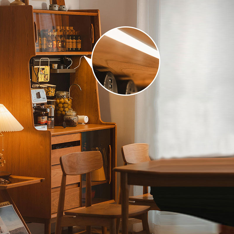 Modernism Wood Server Table 3 Drawers Open Storage Sideboard for Dining ...