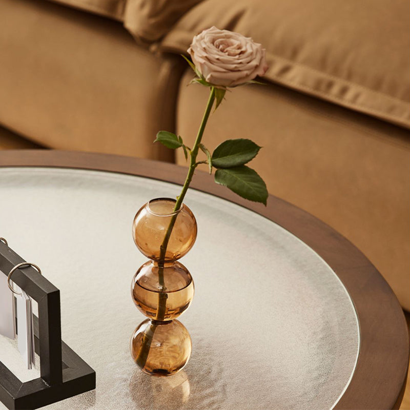 Modern Glass Top Coffee Table Solid Wood Brown Table with Storage Clearhalo 'Coffee & Accent Tables' 'Coffee Tables' 'coffee_tables' 'furn' 'furn_coffee_tables' 'Furniture' 'Living Room Furniture' 7236161