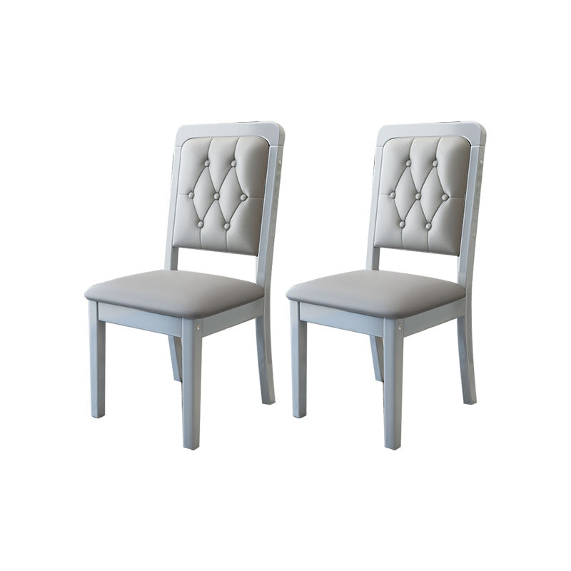 Moderne getufte eetkamerstoel Open rug zonder armloze stoel voor eetkamer