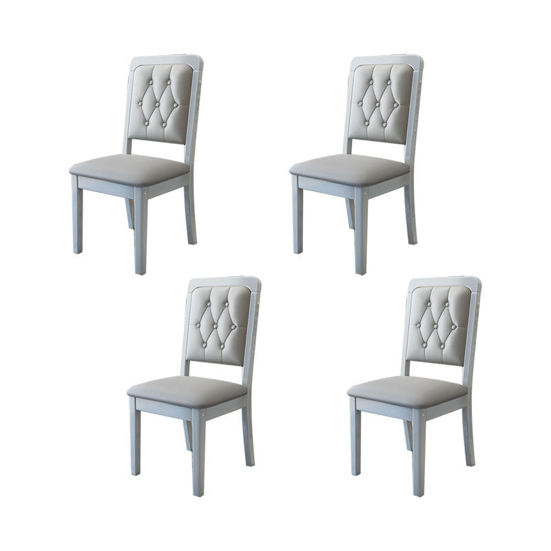 Moderne getufte eetkamerstoel Open rug zonder armloze stoel voor eetkamer