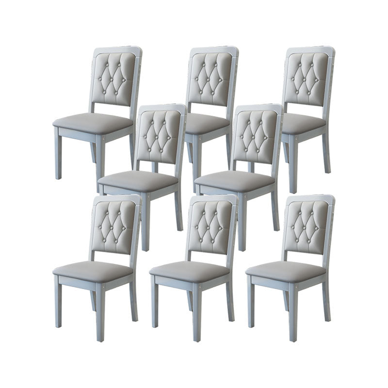 Moderne getufte eetkamerstoel Open rug zonder armloze stoel voor eetkamer