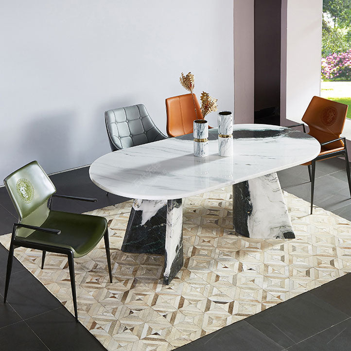 Faux Leather Dining Chairs Industrial Style Patio Dining Chair with Black Legs Clearhalo 'Dining Chairs' 'Dining Tables & Seating' 'dining_chair' 'furn' 'furn_dining_chair' 'Furniture' 'Kitchen & Dining Furniture' 7236381