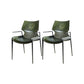 Faux Leather Dining Chairs Industrial Style Patio Dining Chair with Black Legs Blackish Green 2 Piece Set Clearhalo 'Dining Chairs' 'Dining Tables & Seating' 'dining_chair' 'furn' 'furn_dining_chair' 'Furniture' 'Kitchen & Dining Furniture' 7236387