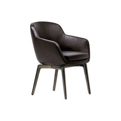 Gepolsterte Küche Essstühle Industrial Style Essstuhl mit schwarzen Beinen