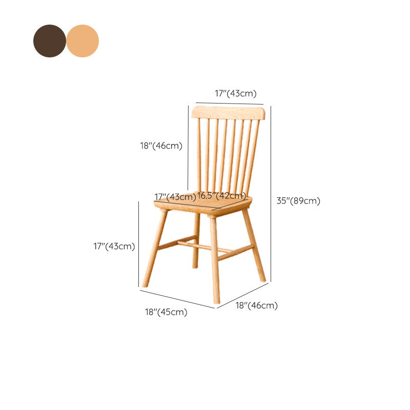 Solid Wood Dining Room Chairs Industrial Style Windsor Back Side Chair
