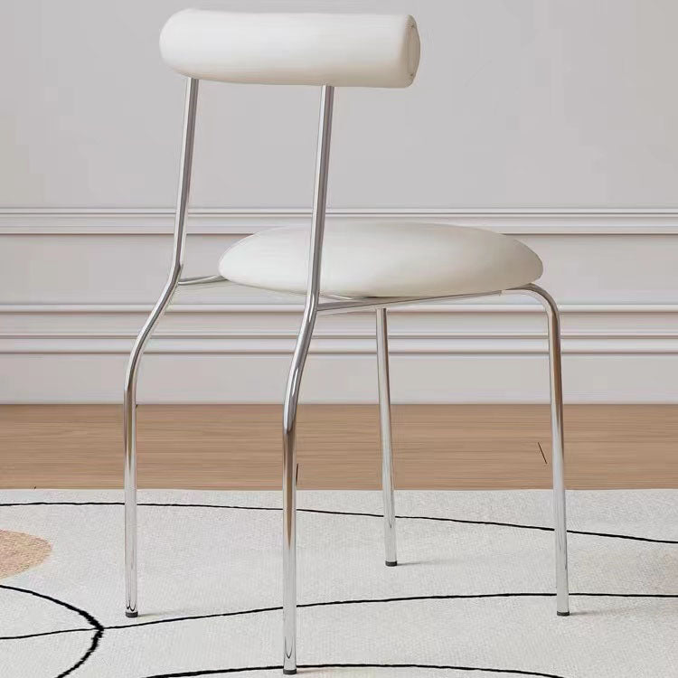 Sedia da pranzo senza braccio contemporanea casa in argento sedia da pranzo