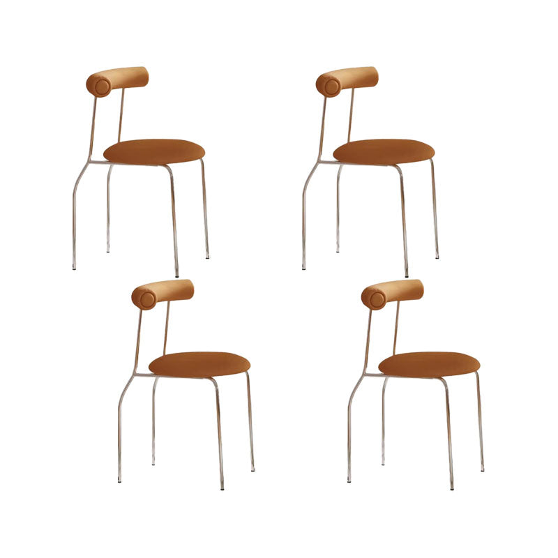 Sedia da pranzo senza braccio contemporanea casa in argento sedia da pranzo