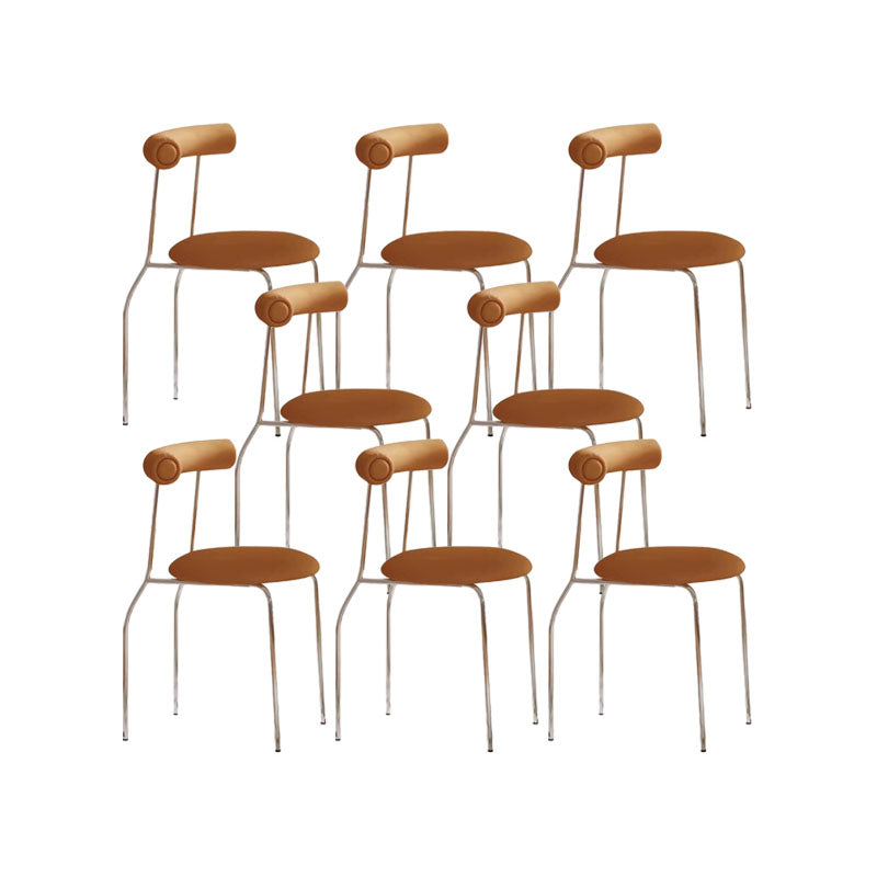 Sedia da pranzo senza braccio contemporanea casa in argento sedia da pranzo