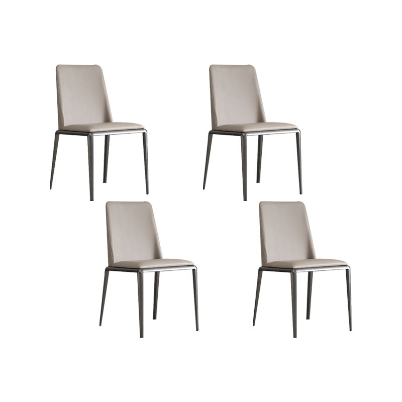 Industrial Upholstered Armless Chair Parsons Dining Room Side Chair