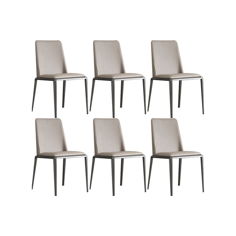 Industrial Upholstered Armless Chair Parsons Dining Room Side Chair