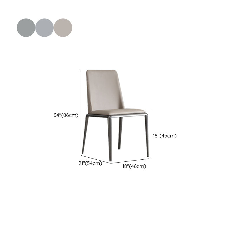 Industrial Upholstered Armless Chair Parsons Dining Room Side Chair