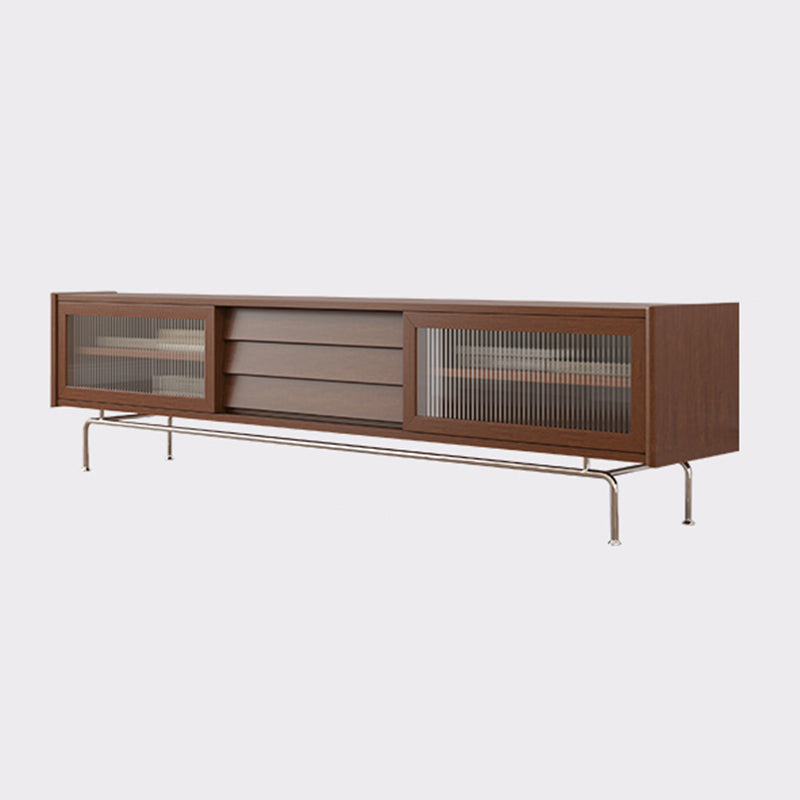 Modern TV Console Solid Wood Media Console TV Stand for Living Room 71"L x 15"W x 21"H Brown Clearhalo 'furn' 'furn_tv_stands_entertainment_centers' 'Furniture' 'Living Room Furniture' 'TV Stands & Entertainment Centers' 'TV Stands & Media Storage Furniture' 'tv_stands_entertainment_centers' 7236583