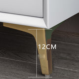 Comodino da letto in pelle mobile contemporaneo con 2 cassetti