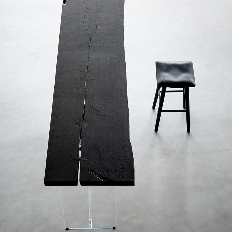 Sgabelli da bar in legno massiccio di sgabelli da pranzo neri con poggiapiedi