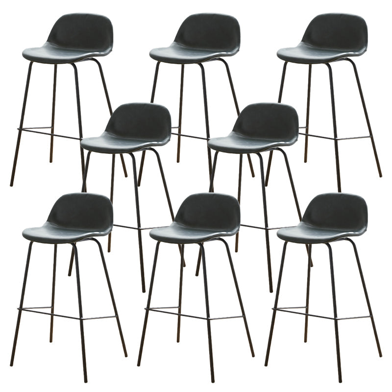 Lage rug dineren krukken faux lederen barkrukken met metalen basis