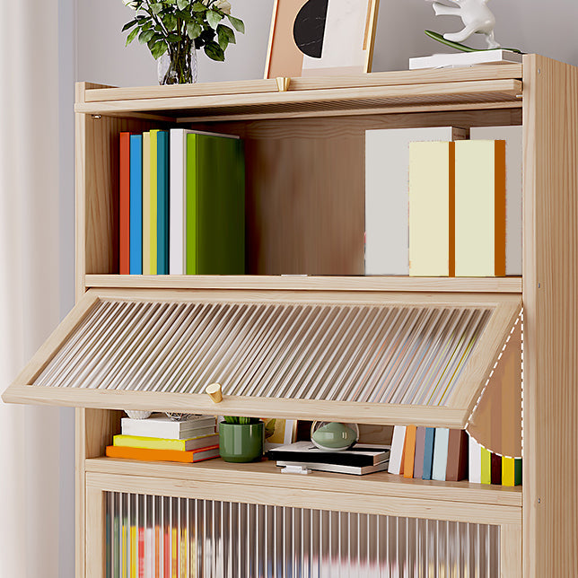 Natural Contemporary Cabinet, Solid Wood Accent Cabinet with Doors Clearhalo 'Cabinets & Chests' 'cabinets_chests' 'furn' 'furn_cabinets_chests' 'Furniture' 'Living Room Furniture' 7237716