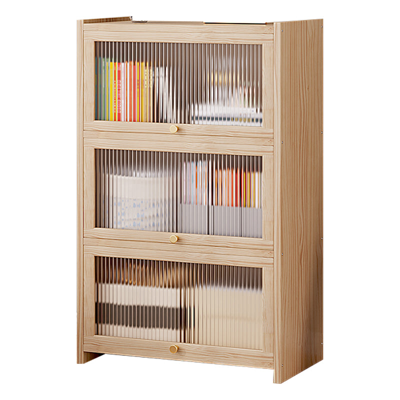 Natural Contemporary Cabinet, Solid Wood Accent Cabinet with Doors 23"L x 12"W x 38"H Clearhalo 'Cabinets & Chests' 'cabinets_chests' 'furn' 'furn_cabinets_chests' 'Furniture' 'Living Room Furniture' 7237717