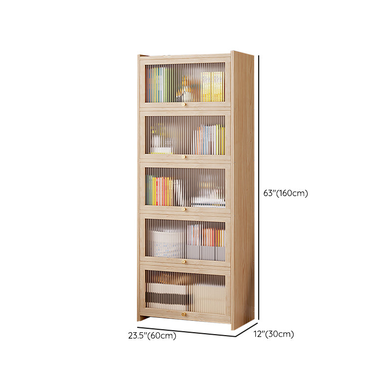 Natural Contemporary Cabinet, Solid Wood Accent Cabinet with Doors Clearhalo 'Cabinets & Chests' 'cabinets_chests' 'furn' 'furn_cabinets_chests' 'Furniture' 'Living Room Furniture' 7237728