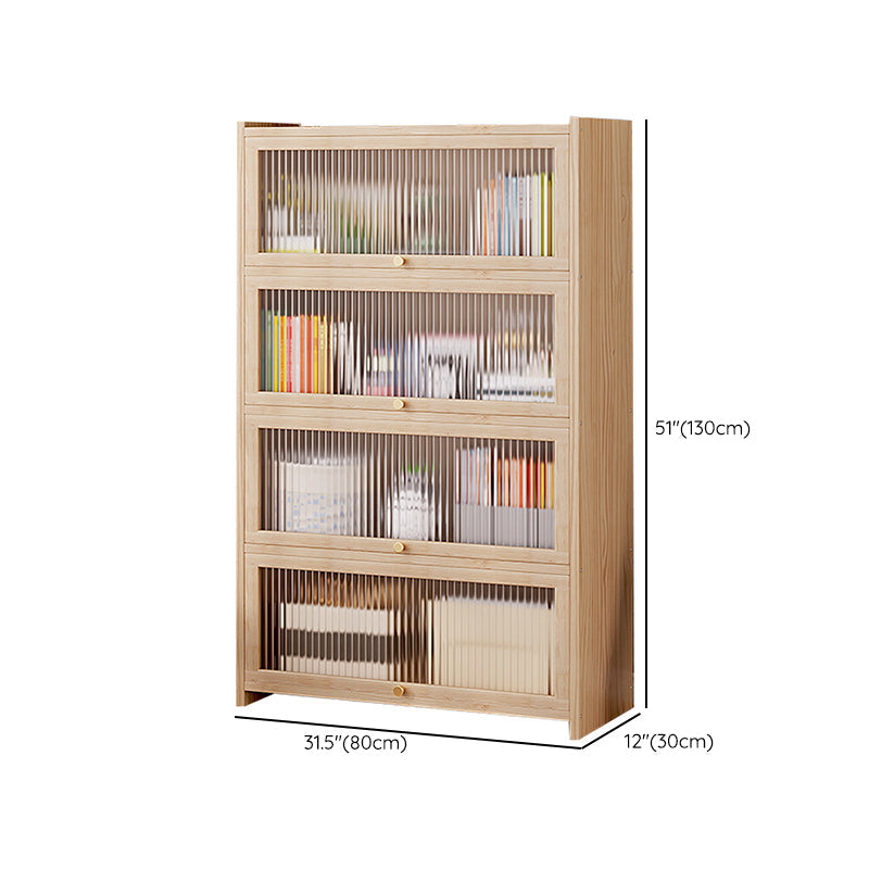 Natural Contemporary Cabinet, Solid Wood Accent Cabinet with Doors Clearhalo 'Cabinets & Chests' 'cabinets_chests' 'furn' 'furn_cabinets_chests' 'Furniture' 'Living Room Furniture' 7237730