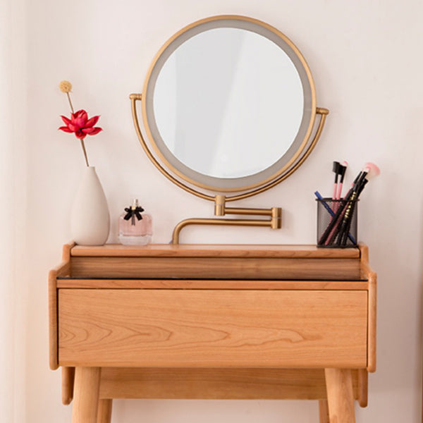 Modern Mirrored Glass Drawers Make-up Vanity with Storage for Bedroom Clearhalo 'Bedroom Furniture' 'furn' 'furn_makeup_vanities' 'Furniture' 'Makeup Vanities' 'makeup_vanities' 7237940