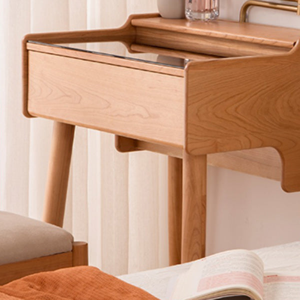 Modern Mirrored Glass Drawers Make-up Vanity with Storage for Bedroom Clearhalo 'Bedroom Furniture' 'furn' 'furn_makeup_vanities' 'Furniture' 'Makeup Vanities' 'makeup_vanities' 7237942