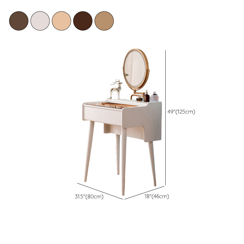Modern Mirrored Glass Drawers Make-up Vanity with Storage for Bedroom Clearhalo 'Bedroom Furniture' 'furn' 'furn_makeup_vanities' 'Furniture' 'Makeup Vanities' 'makeup_vanities' 7237949