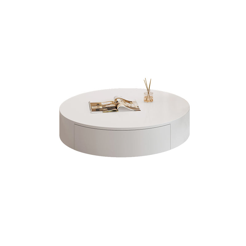 White Coffee Table Wooden 2 Piece Nesting Tables with Storage Drawer White Clearhalo 'Coffee & Accent Tables' 'Coffee Tables' 'coffee_tables' 'furn' 'furn_coffee_tables' 'Furniture' 'Living Room Furniture' 7237952