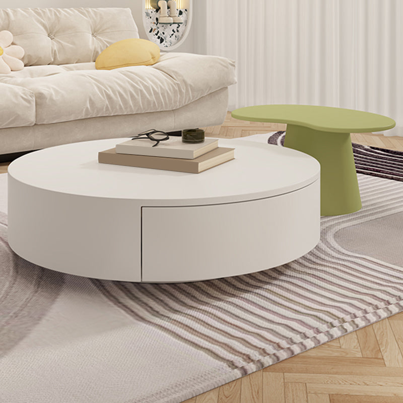 White Coffee Table Wooden 2 Piece Nesting Tables with Storage Drawer Clearhalo 'Coffee & Accent Tables' 'Coffee Tables' 'coffee_tables' 'furn' 'furn_coffee_tables' 'Furniture' 'Living Room Furniture' 7237954