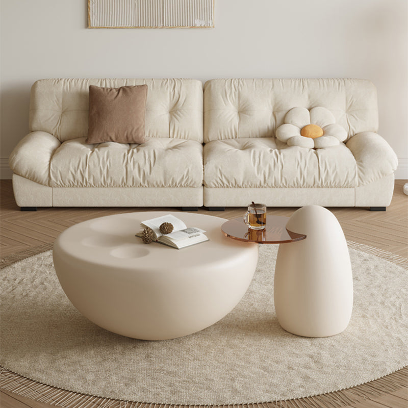 Modern Coffee Table Wooden 2 Piece Nesting Tables for Living Room