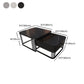 Square Nesting Coffee Table Set Slate Frame Coffee Cocktail Table with Drawer Clearhalo 'Coffee & Accent Tables' 'Coffee Tables' 'coffee_tables' 'furn' 'furn_coffee_tables' 'Furniture' 'Living Room Furniture' 7237999