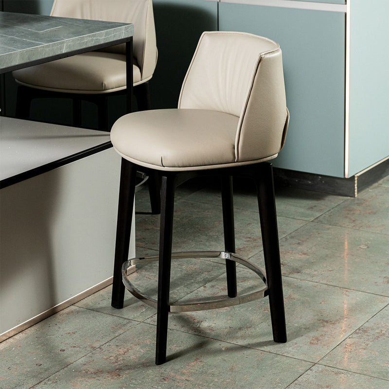 Scandinavian Solid Wood Bar Stools Indoor Stool with Footrest Clearhalo 'Bar Furniture' 'Bar Stools' 'bar_stools' 'furn' 'furn_bar_stools' 'Furniture' 'Kitchen & Dining Furniture' 7238011